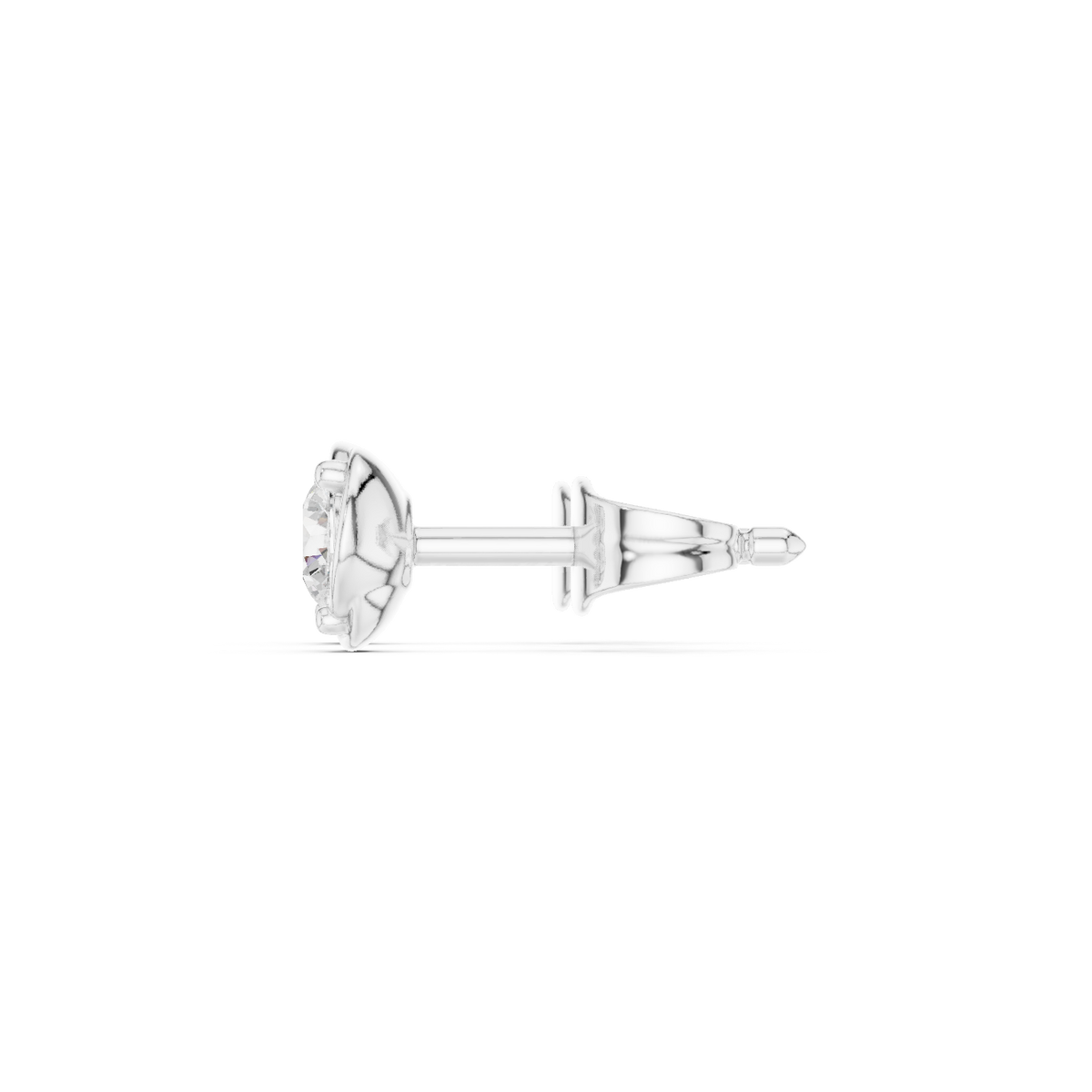 Eternal Spark Moissanite Solitaire Stud Earrings in 925 Sterling Silver