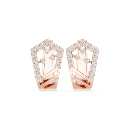 Zavielle Geometric Diamond Hoops