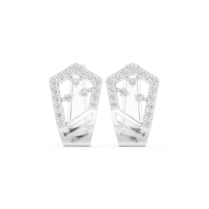 Zavielle Geometric Diamond Hoops