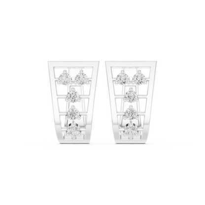 Avelisse Geometric Diamond Frame Hoops