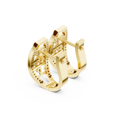 Elaris Oval Diamond Lattice Hoops