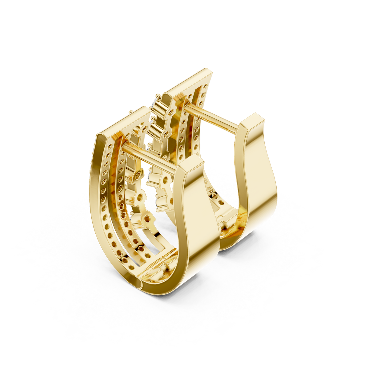 Zarevia Rectangular Diamond Cascade Hoops
