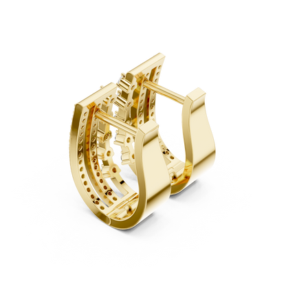 Zarevia Rectangular Diamond Cascade Hoops
