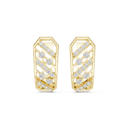 Veylora Geometric Diamond Hoop