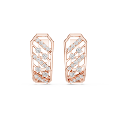 Veylora Geometric Diamond Hoop