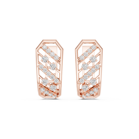 Veylora Geometric Diamond Hoop