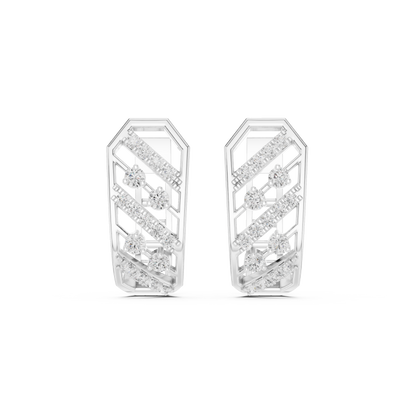Veylora Geometric Diamond Hoop