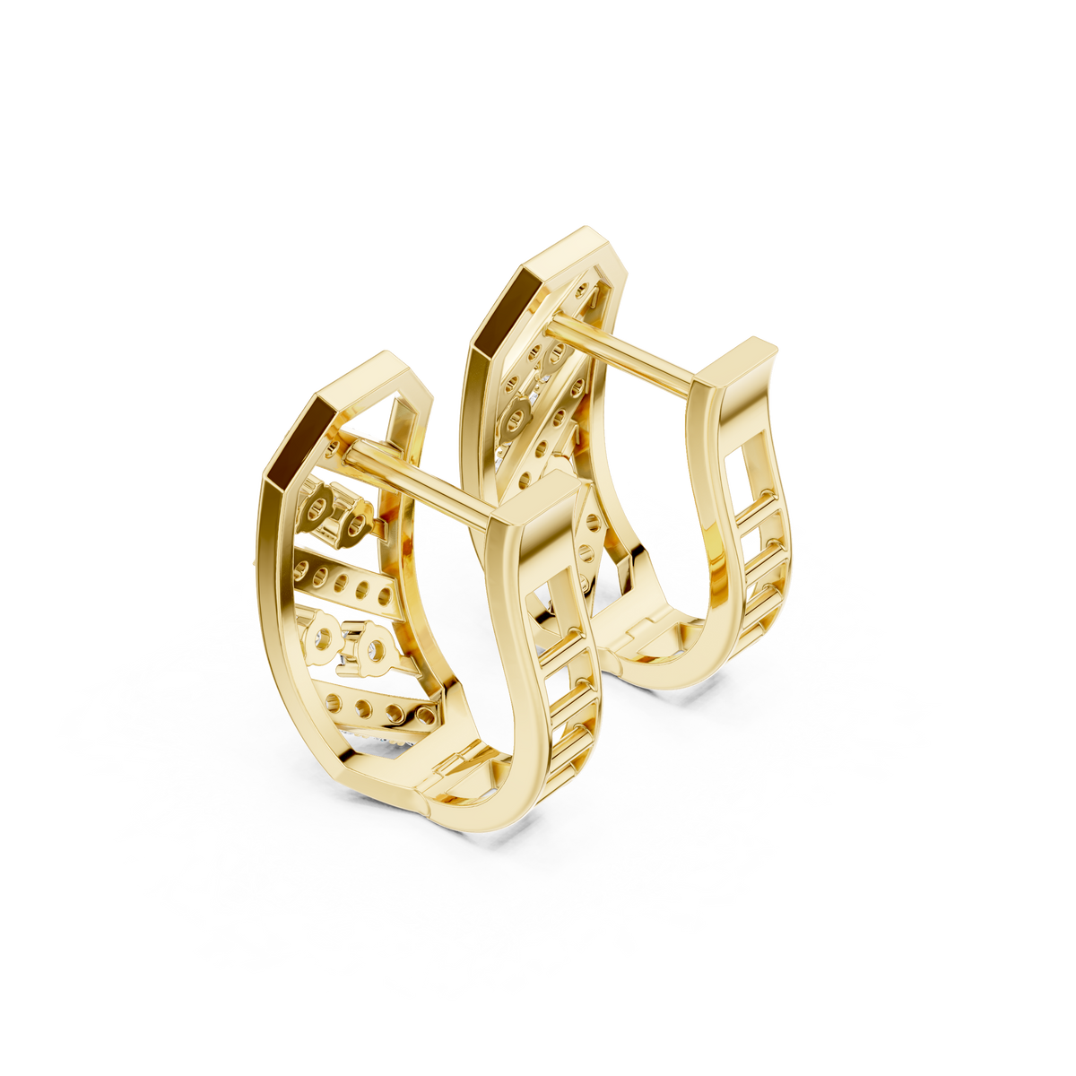 Veylora Geometric Diamond Hoop