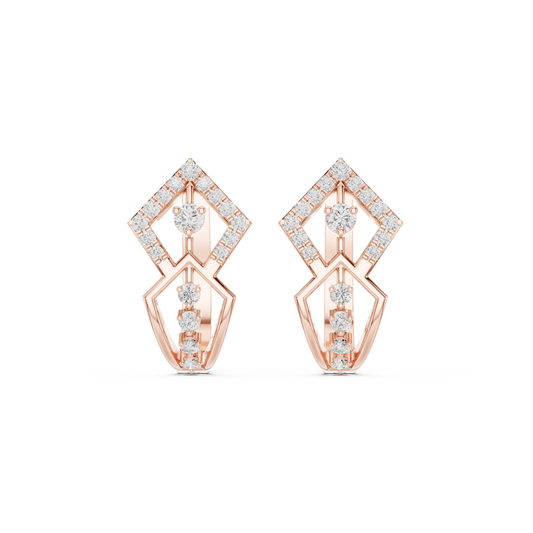 Zyvara Geometric Diamond Hoop