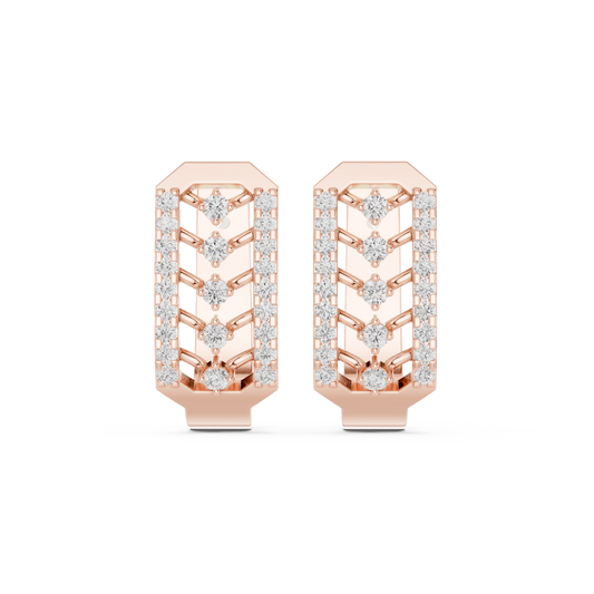 Varelle Geometric Diamond Ladder Hoops