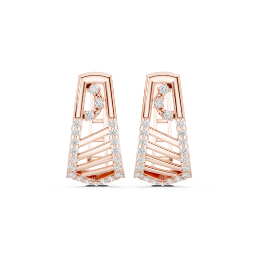 Averelle Geometric Diamond Hoops