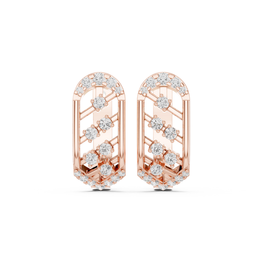 Varelle Sculpted Diamond Lattice Hoops
