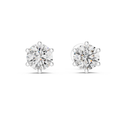 Seraphina Round Solitaire Studs
