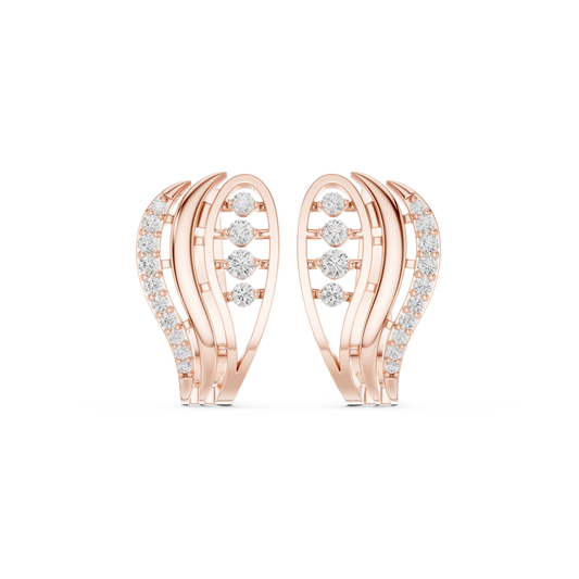 Elvanya Curved Diamond Hoops