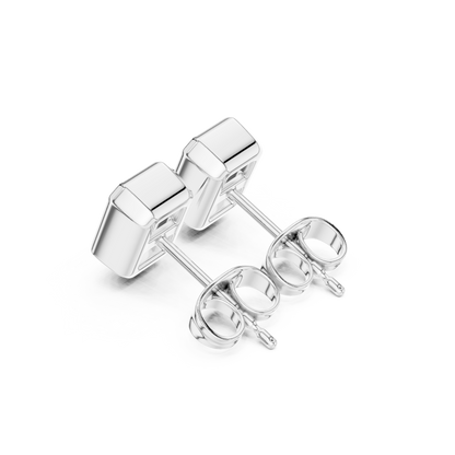 Zelvienne Radiant Cut Bezel Studs