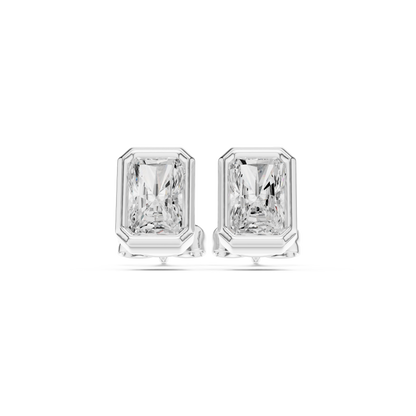 Zelvienne Radiant Cut Bezel Studs