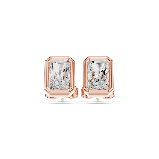 Zelvienne Radiant Cut Bezel Studs