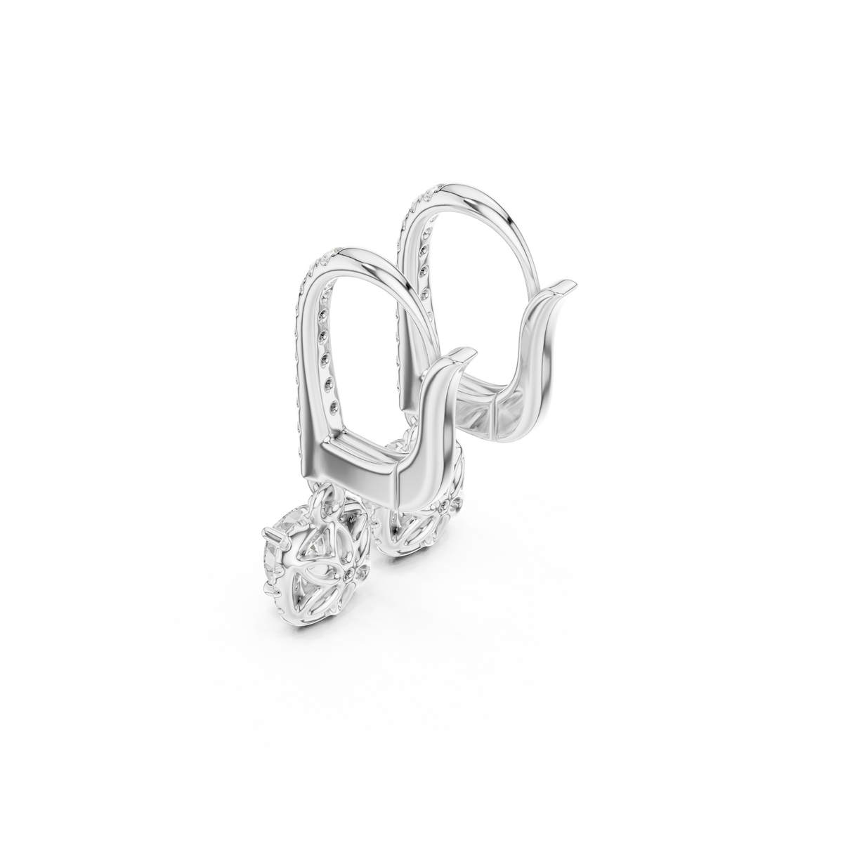 Virella Cushion Halo Drop Earring