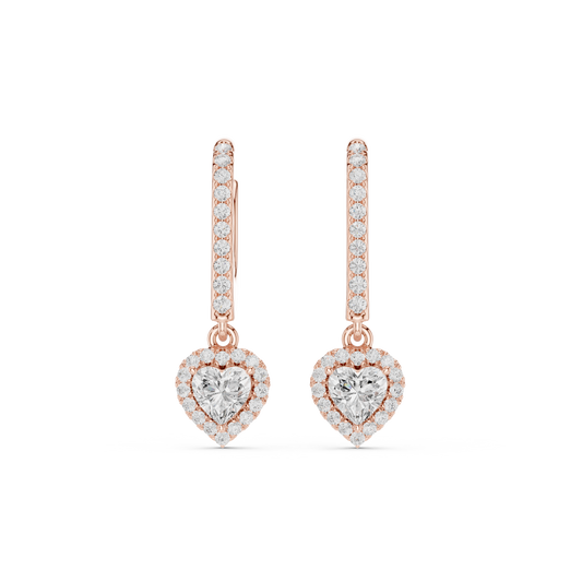 Zavienne Heart Halo Drop Earring