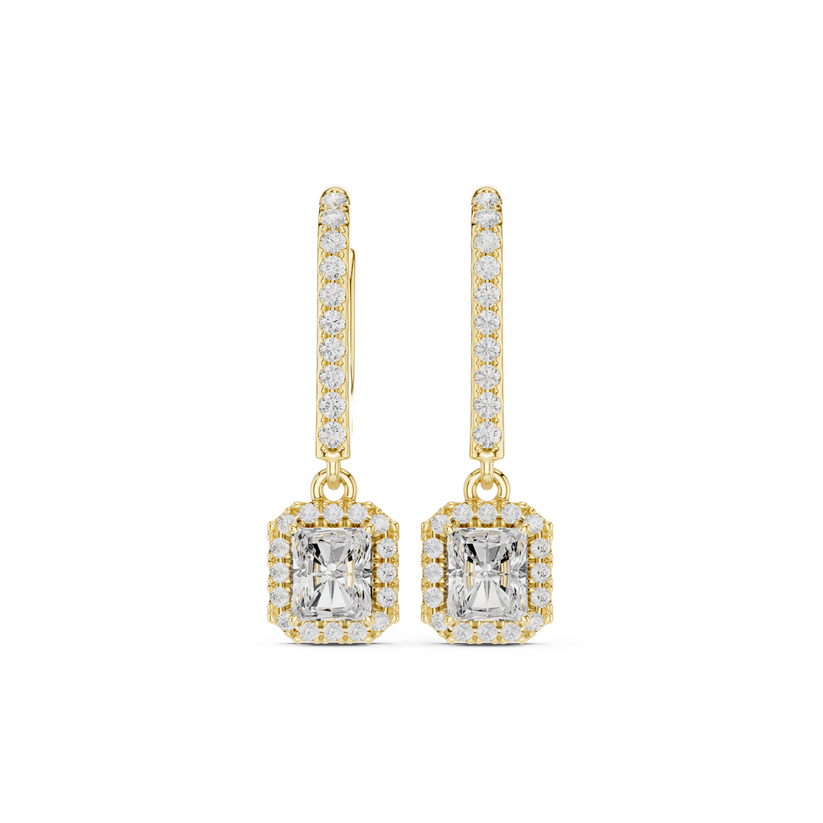 Elvayne Radiant Halo Drop Earring