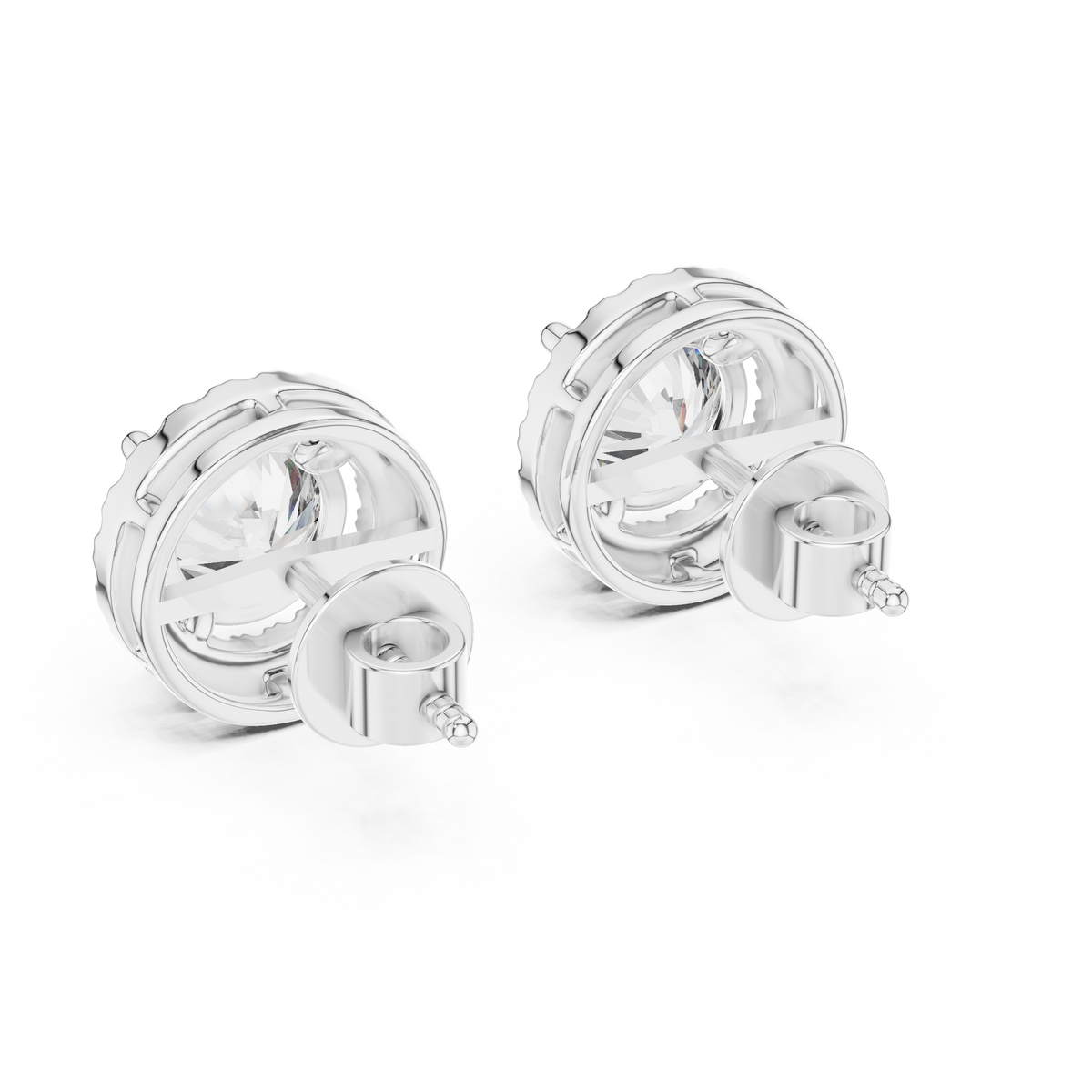 Zarelle Round Brilliant Halo Studs