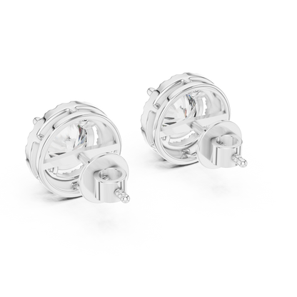 Zarelle Round Brilliant Halo Studs