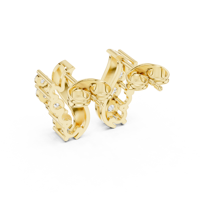 Elvessa Curved Diamond Vine Studs