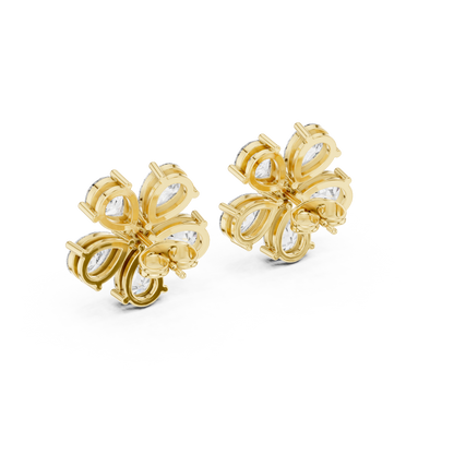Virelle Five Petal Diamond Bloom Studs
