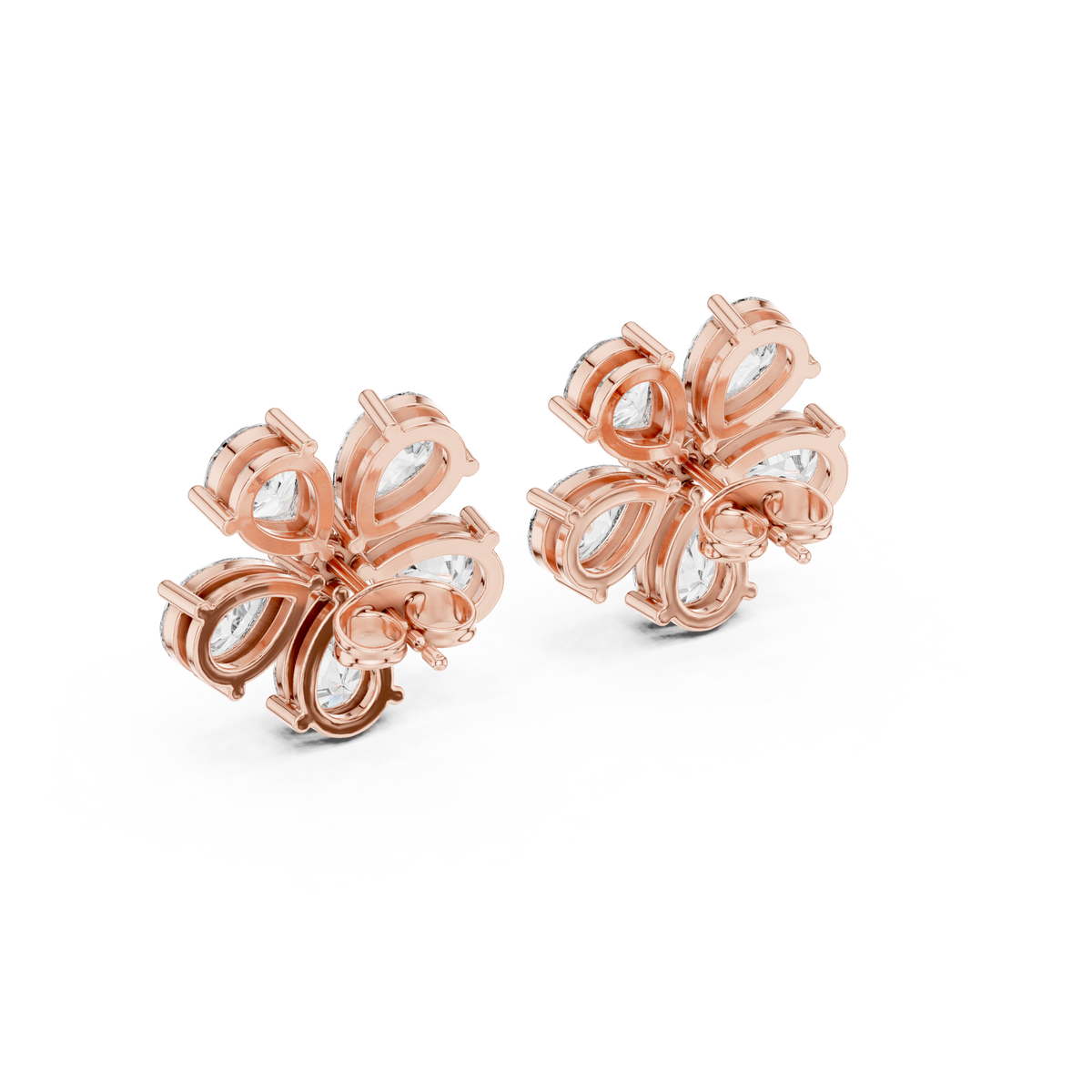 Virelle Five Petal Diamond Bloom Studs
