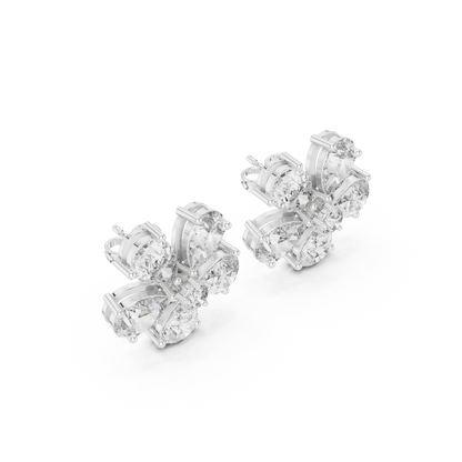 Virelle Five Petal Diamond Bloom Studs