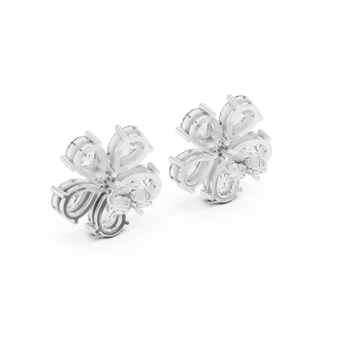 Virelle Five Petal Diamond Bloom Studs
