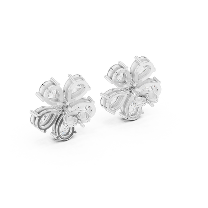 Virelle Five Petal Diamond Bloom Studs
