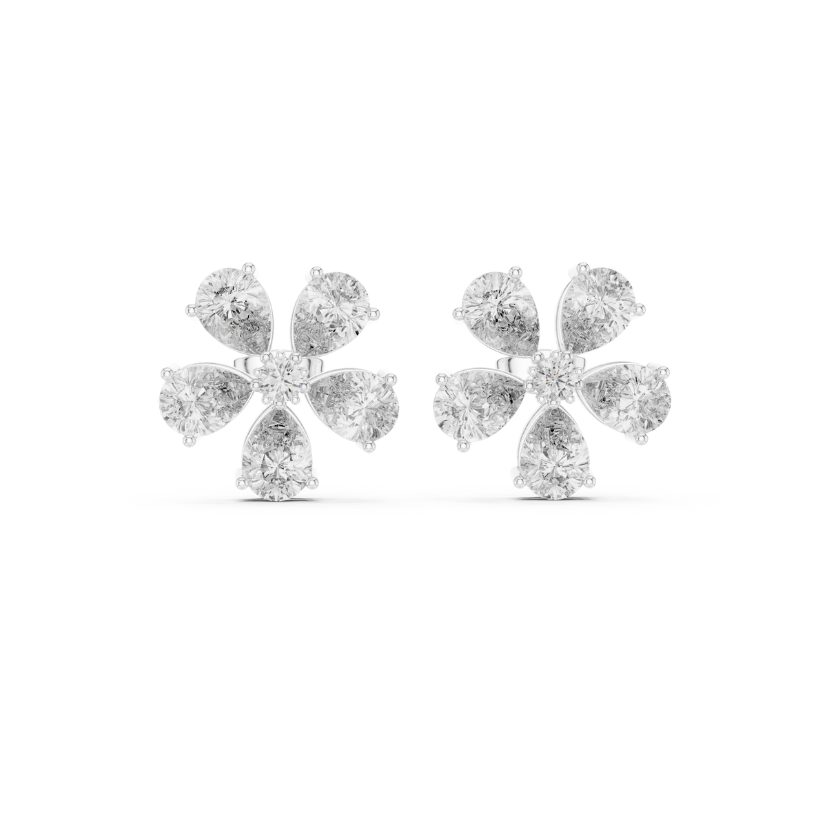 Virelle Five Petal Diamond Bloom Studs