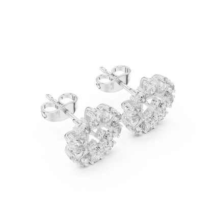 Elvanna Pear Bloom Diamond Studs