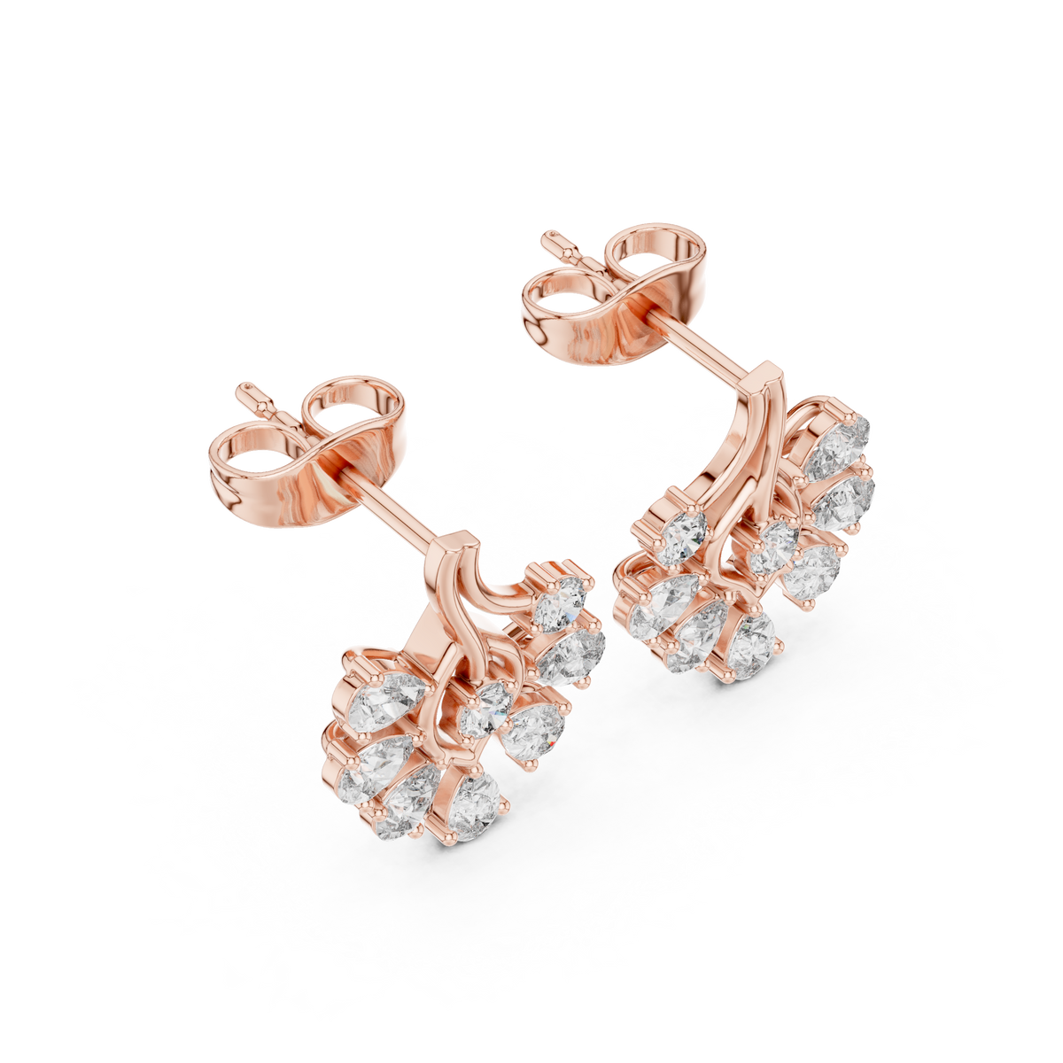 Calysera Floral Diamond Petal Studs