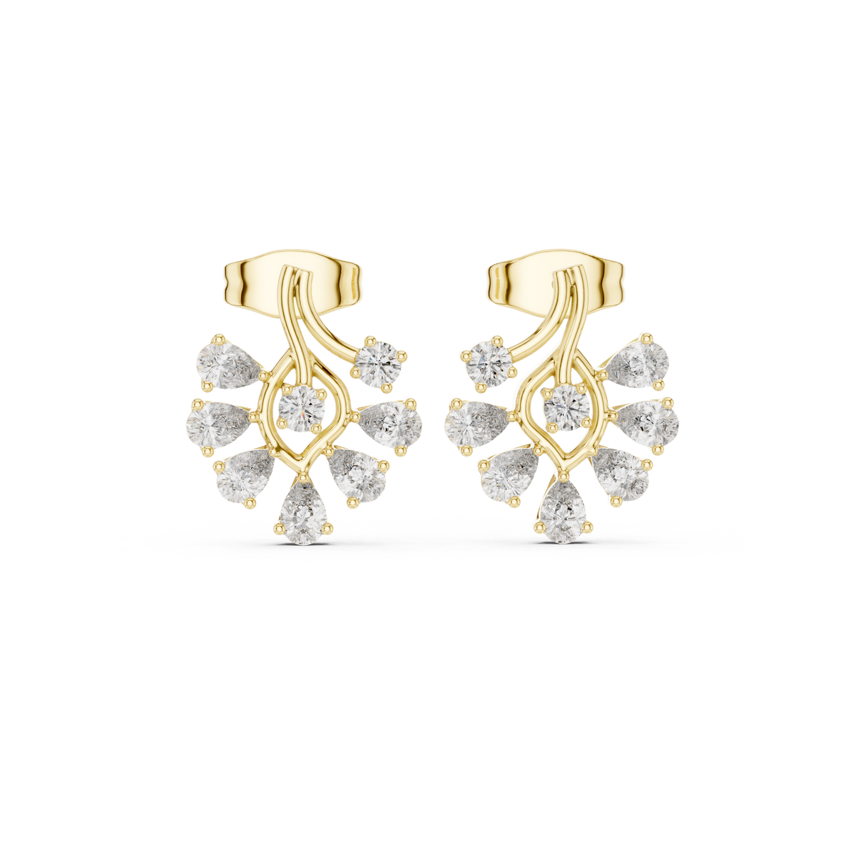 Calysera Floral Diamond Petal Studs