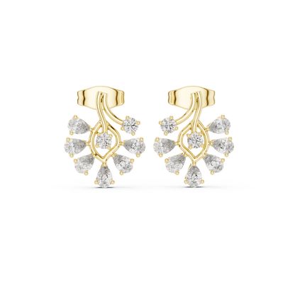 Calysera Floral Diamond Petal Studs