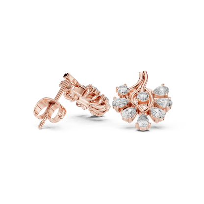Calysera Floral Diamond Petal Studs