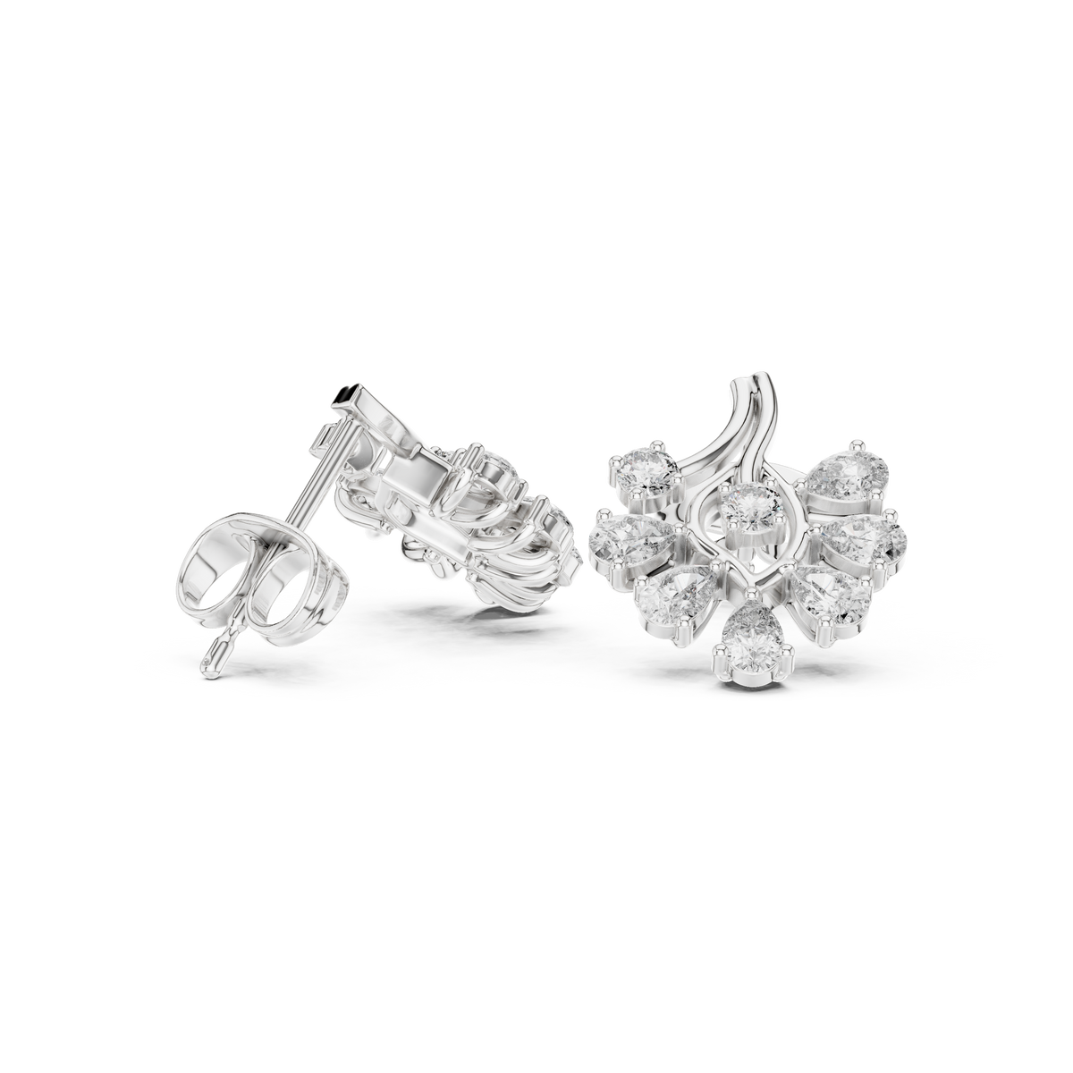 Calysera Floral Diamond Petal Studs