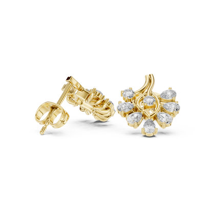 Calysera Floral Diamond Petal Studs