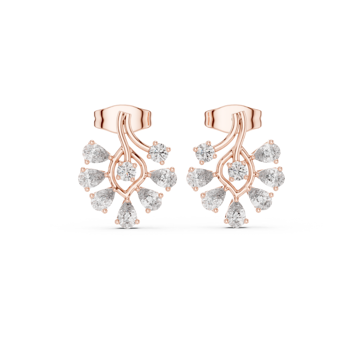 Calysera Floral Diamond Petal Studs