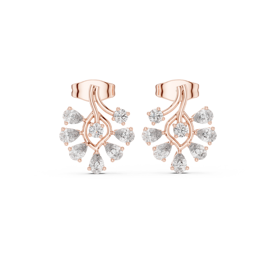 Calysera Floral Diamond Petal Studs