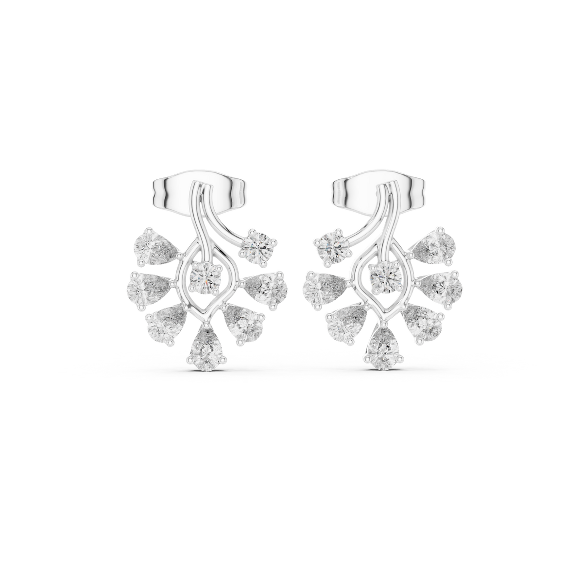 Calysera Floral Diamond Petal Studs