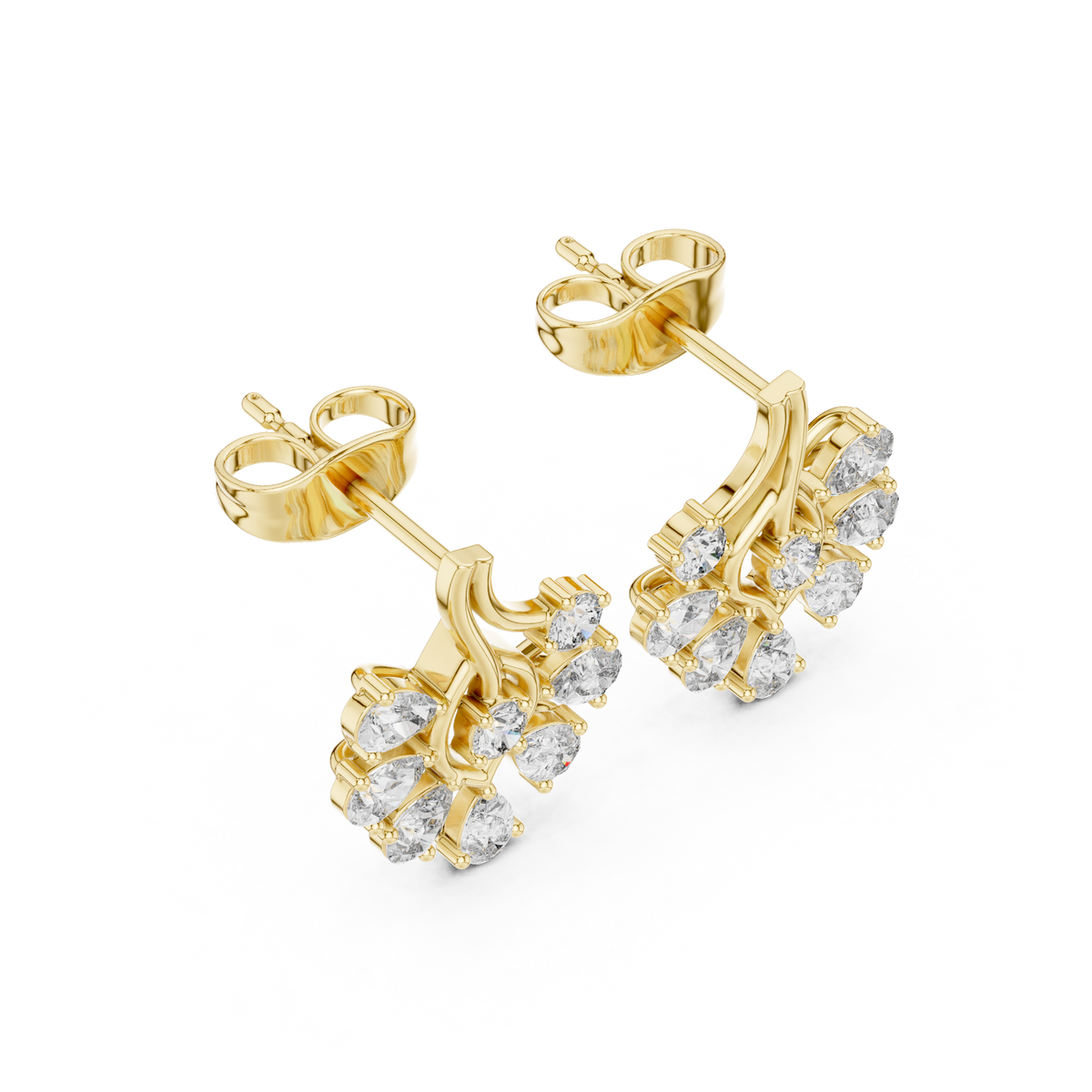 Calysera Floral Diamond Petal Studs
