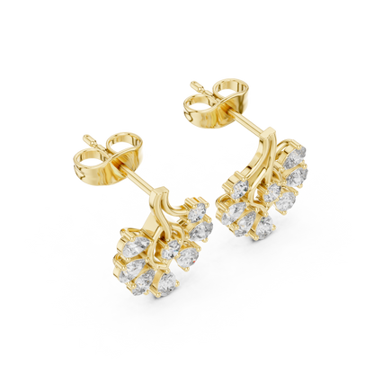 Calysera Floral Diamond Petal Studs