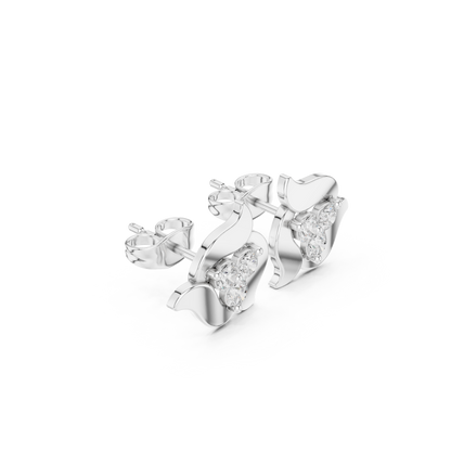 Elviera Sculpted Floral Diamond Studs