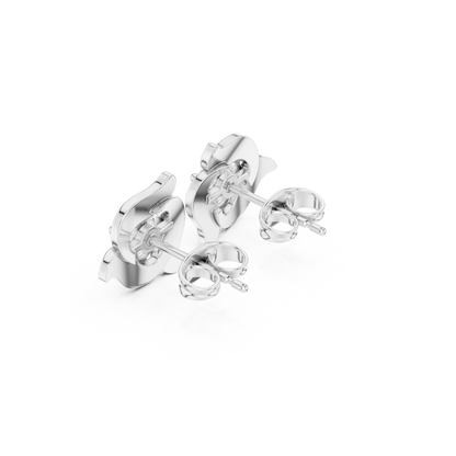 Elviera Sculpted Floral Diamond Studs