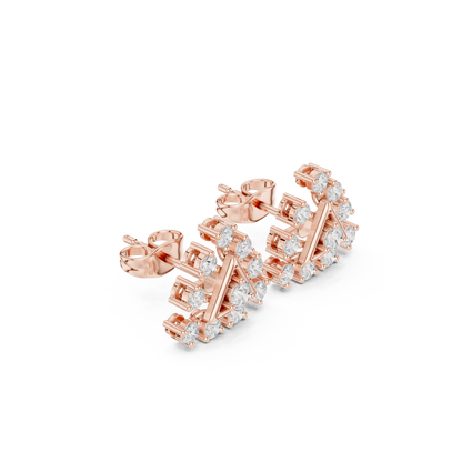Calvera Triangular Diamond Bloom Studs