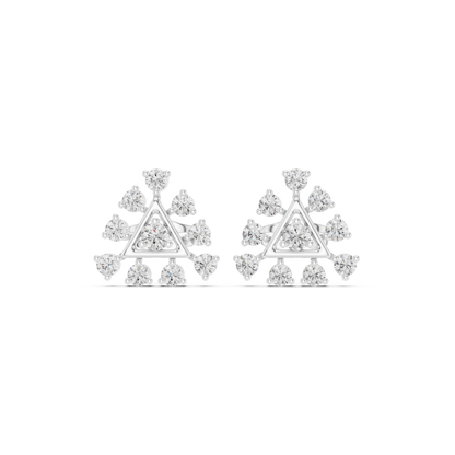 Calvera Triangular Diamond Bloom Studs