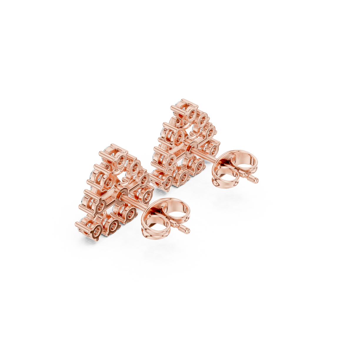 Calvera Triangular Diamond Bloom Studs